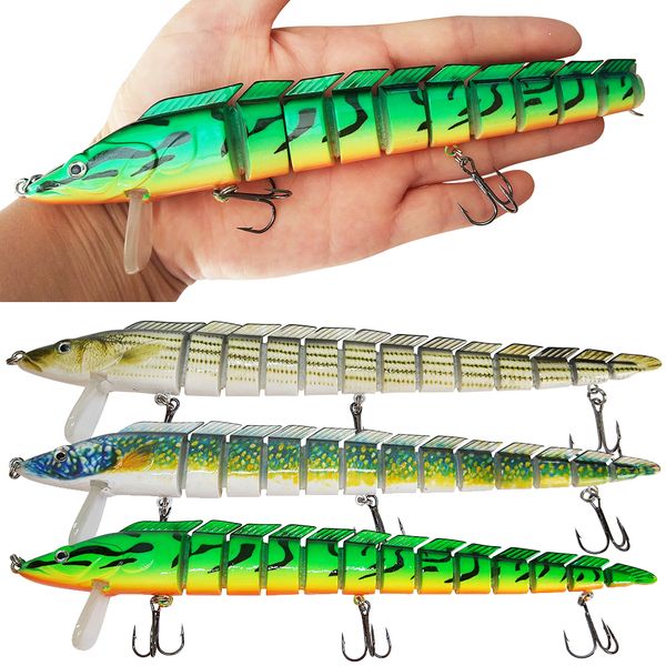 fishing lures bass lures, high carbon steel anchor hook, lifelike multi jointed artificial swimbait
fishing lures bass lures, high carbon steel anchor hook, lifelike multi jointed artificial swimbait