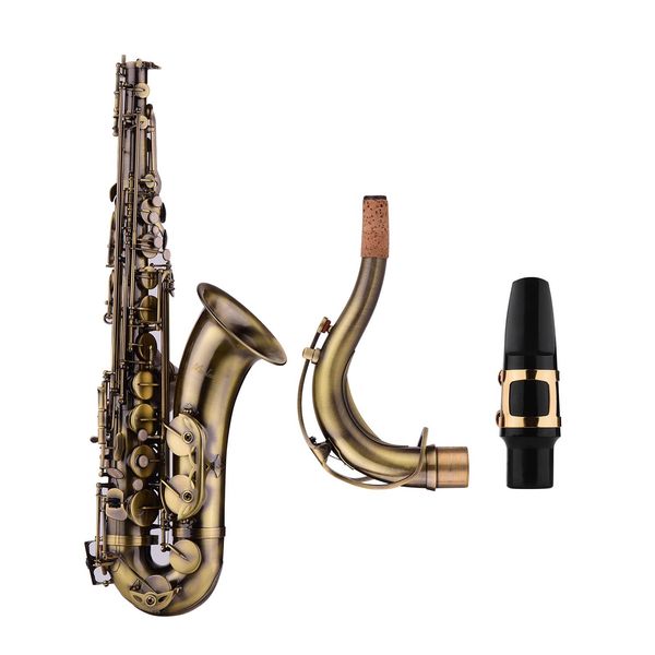 muslady antique finish bb tenor saxophone sax brass body white shell keys woodwind instrument with carry case sax neck straps
muslady antique finish bb tenor saxophone sax brass body white shell keys woodwind instrument with carry case sax neck straps