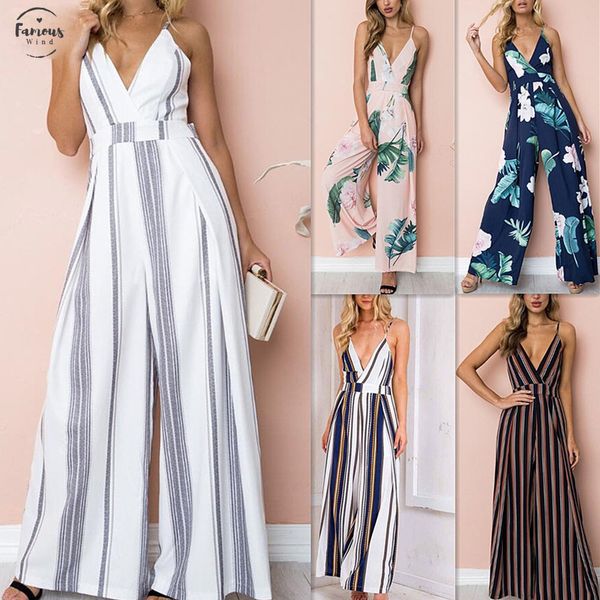 bodysuit women summer sleeveless strip jumpsuit print strappy holiday long playsuits trouser fashion 2019 dropship f28, Black;white
bodysuit women summer sleeveless strip jumpsuit print strappy holiday long playsuits trouser fashion 2019 dropship f28, Black;white
