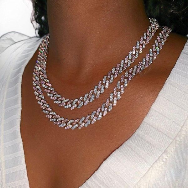 2020 new iced out bling cz miami cuban link chain two tone blue cz choker necklace hip hop women jewelry, Silver
2020 new iced out bling cz miami cuban link chain two tone blue cz choker necklace hip hop women jewelry, Silver