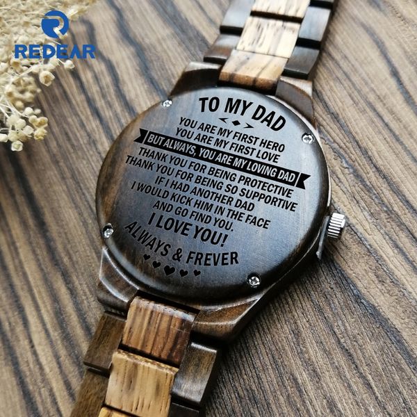 i know you can be - from dad to son engraved wooden watch, Slivery;brown 
i know you can be - from dad to son engraved wooden watch, Slivery;brown