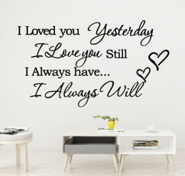 i love you yesterday quote wall stickers lettering words wall decal art characters vinyl murals home living room decoration
i love you yesterday quote wall stickers lettering words wall decal art characters vinyl murals home living room decoration