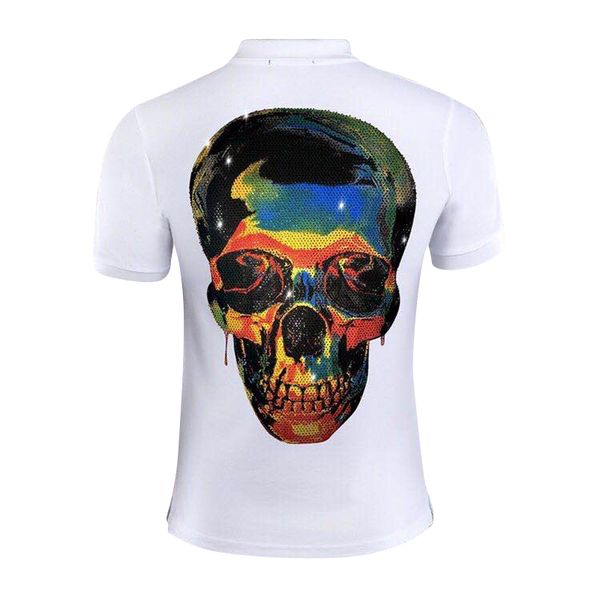 starbags pp skull shirt original single cotton lapel casual drill men's short sleeve t-shirt 2020, White;black
starbags pp skull shirt original single cotton lapel casual drill men's short sleeve t-shirt 2020, White;black