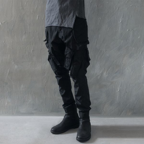 27-44 2019 men's clothing gd hair stylist fashion street draping original casual trousers pants overalls plus size costumes, Black
27-44 2019 men's clothing gd hair stylist fashion street draping original casual trousers pants overalls plus size costumes, Black