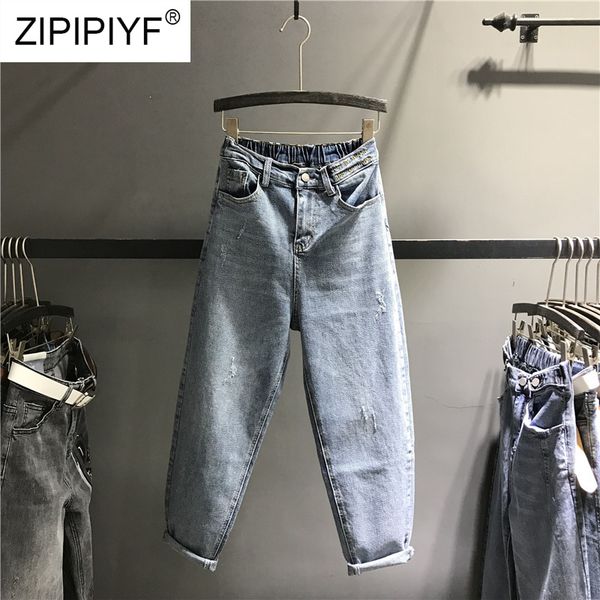 2019 new vintage jeans women high waist stretch denim pants female spring summer ankle-length slim trousers ripped pants k497, Blue
2019 new vintage jeans women high waist stretch denim pants female spring summer ankle-length slim trousers ripped pants k497, Blue