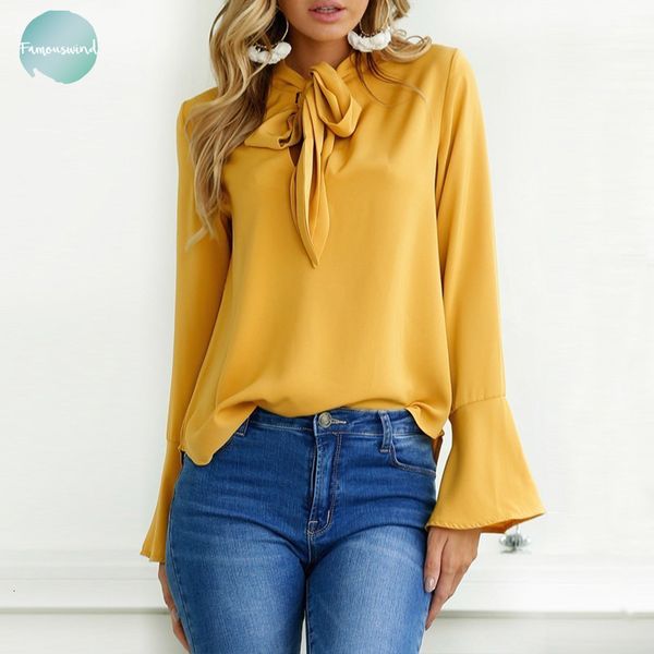 2019 новой блузка длинного flare рукав женщина мода узелок bow tie solid делопроизводстве женские рубашки топы плюс размер, White
2019 новой блузка длинного flare рукав женщина мода узелок bow tie solid делопроизводстве женские рубашки топы плюс размер, White