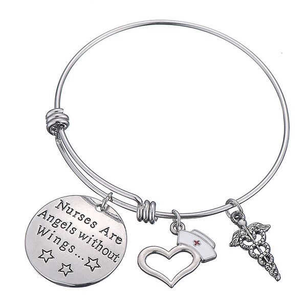 angel nurse series bracelet nurses are angels without lettering hand decorate, Golden;silver
angel nurse series bracelet nurses are angels without lettering hand decorate, Golden;silver