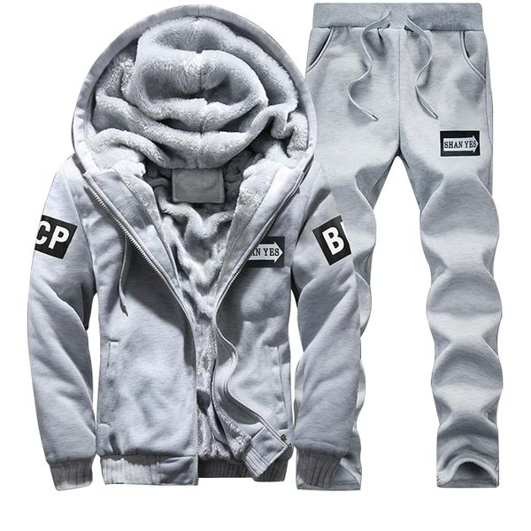 brand men's new 2-piece sportswear 2018 selling winter warm hooded jacket thickening plus velvet fashion men's suit -4xl, Gray
brand men's new 2-piece sportswear 2018 selling winter warm hooded jacket thickening plus velvet fashion men's suit -4xl, Gray