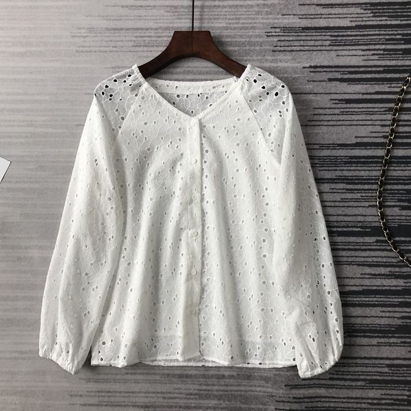 women shirt spring / summer 2020 new shirt fashionable casual loose embroidery white cotton
women shirt spring / summer 2020 new shirt fashionable casual loose embroidery white cotton