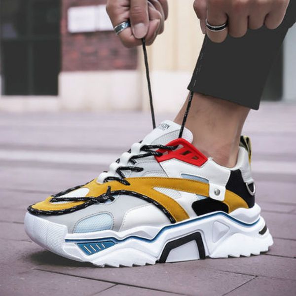 summer trend style men's casual shoes 2020 new fashion breathable mesh light personality chunky sneakers suedetenis masculino, Black
summer trend style men's casual shoes 2020 new fashion breathable mesh light personality chunky sneakers suedetenis masculino, Black
