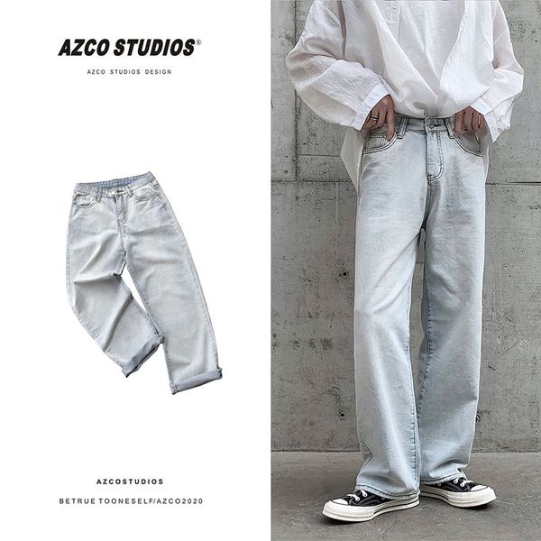 men's jeans korean straight fashion solid color casual pants men streetwear wild hip-hop loose denim trousers mens -2xl, Blue
men's jeans korean straight fashion solid color casual pants men streetwear wild hip-hop loose denim trousers mens -2xl, Blue