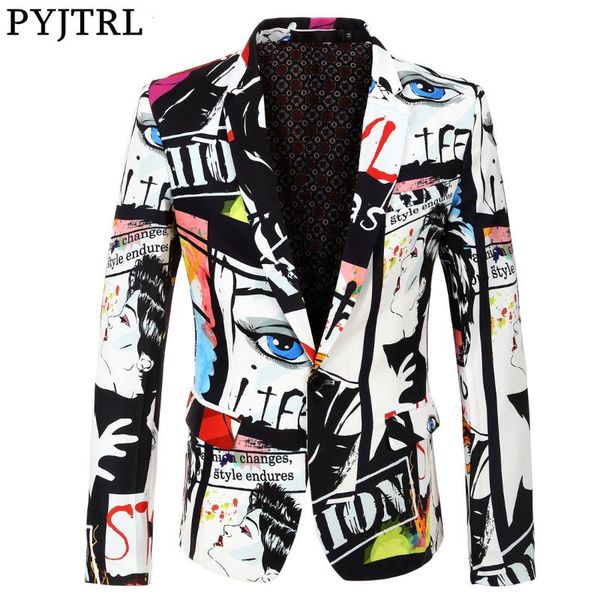 pyjtrl brand new tide мужская мода печати blazer design plus размер hip горячая casual male slim fit костюм куртка singer костюм, White;black
pyjtrl brand new tide мужская мода печати blazer design plus размер hip горячая casual male slim fit костюм куртка singer костюм, White;black