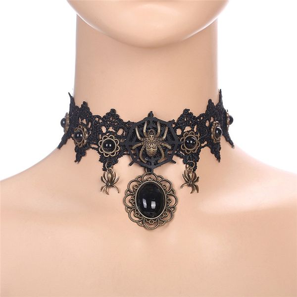black lace necklace halloween collar choker victorian necklace vintage gothic chain pendant collares de moda 30aug01, Golden;silver
black lace necklace halloween collar choker victorian necklace vintage gothic chain pendant collares de moda 30aug01, Golden;silver