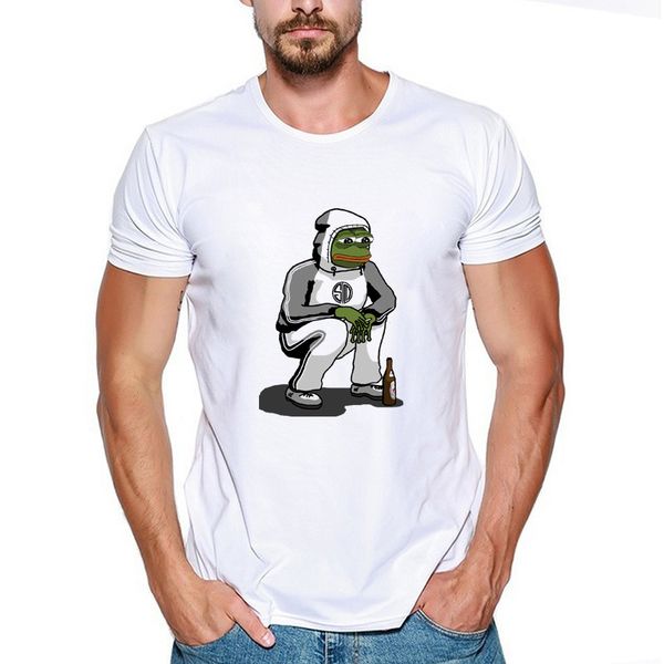 wholesale 2020 summer explosive sad frog print white men's t-shirt short sleeve round neck modal, White;black
wholesale 2020 summer explosive sad frog print white men's t-shirt short sleeve round neck modal, White;black