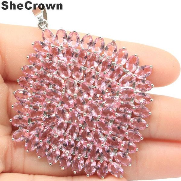 68x55mm 2019 горячие продаем 81pcs gemstone создано pink morganite подарок для сестры серебряный кулон, Silver
68x55mm 2019 горячие продаем 81pcs gemstone создано pink morganite подарок для сестры серебряный кулон, Silver
