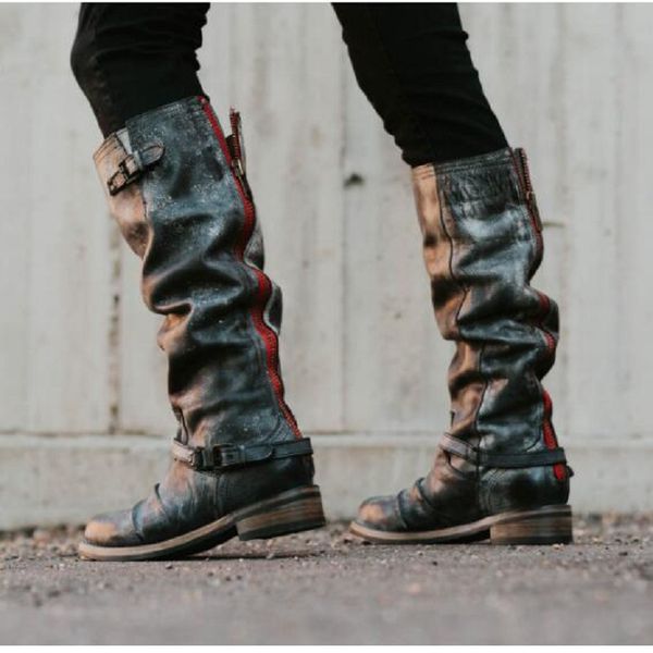 botas mujer boots women winter faux leather vintage riding boots mid calf low heels buckle strap platform ladies shoes plus size, Black
botas mujer boots women winter faux leather vintage riding boots mid calf low heels buckle strap platform ladies shoes plus size, Black