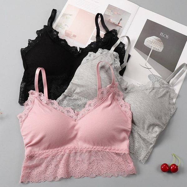 camisoles & tanks summer women bra v-neck underwear with lace lingerie push up wireless seamless padded camis, Black;white
camisoles & tanks summer women bra v-neck underwear with lace lingerie push up wireless seamless padded camis, Black;white