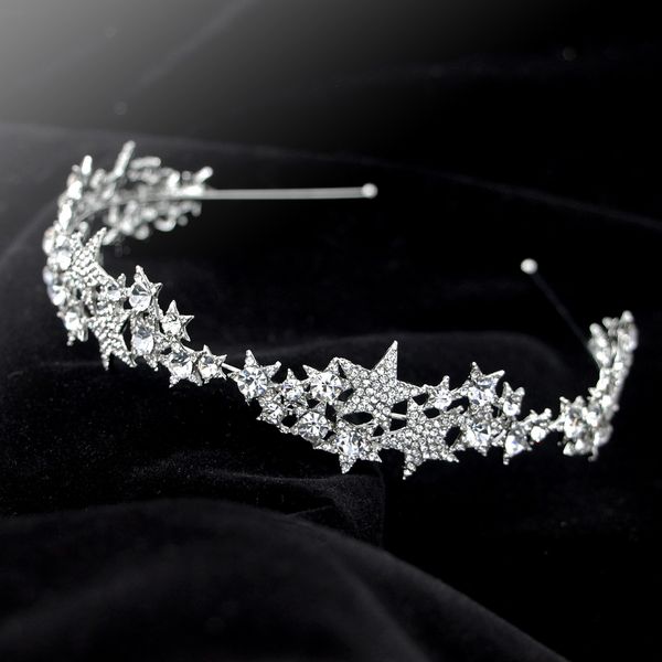 2019 stars an crown hair hoop marry hair decorate bride ornaments wedding dress full dress accessories, Silver
2019 stars an crown hair hoop marry hair decorate bride ornaments wedding dress full dress accessories, Silver