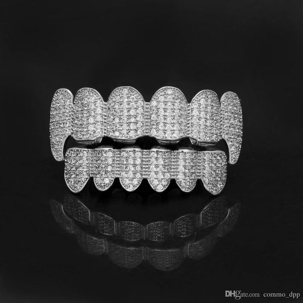 bling 6 teeth grills set gold & silver plated cubic zirconia cz & bottom dental grills cap for women men hip hop body jewelry, Black
bling 6 teeth grills set gold & silver plated cubic zirconia cz & bottom dental grills cap for women men hip hop body jewelry, Black