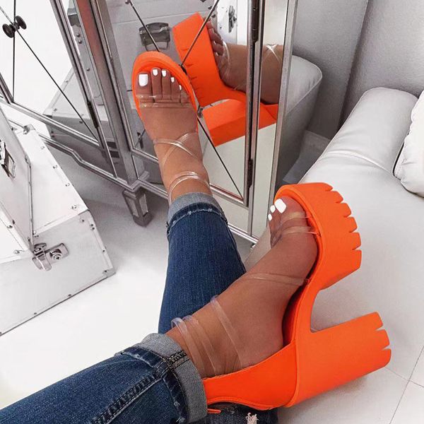 heflashor women transparent sandals high heel slippers candy color open toes thick heel female slides summer shoes sandalias, Black
heflashor women transparent sandals high heel slippers candy color open toes thick heel female slides summer shoes sandalias, Black