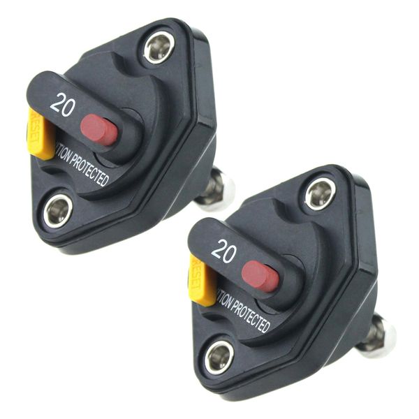 2pcs circuit breaker 20 amp,car automotive marine boat circuit breaker manual reset fuse holder, 12v-32v dc,waterproof ip67
2pcs circuit breaker 20 amp,car automotive marine boat circuit breaker manual reset fuse holder, 12v-32v dc,waterproof ip67