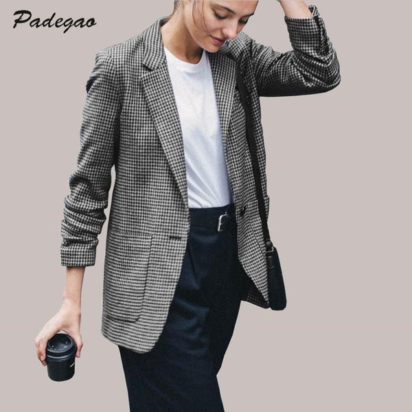 ael casual suit ladies coat plaid 2017 autumn women clothing street fashion high quality, White;black
ael casual suit ladies coat plaid 2017 autumn women clothing street fashion high quality, White;black
