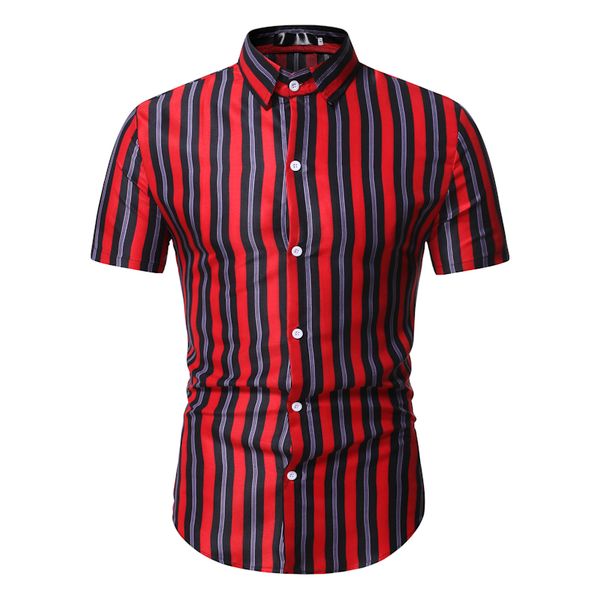 masculina mens fashion printed splicing colorful stripe polyester short sleeve loose shirt article red and black, White;black
masculina mens fashion printed splicing colorful stripe polyester short sleeve loose shirt article red and black, White;black