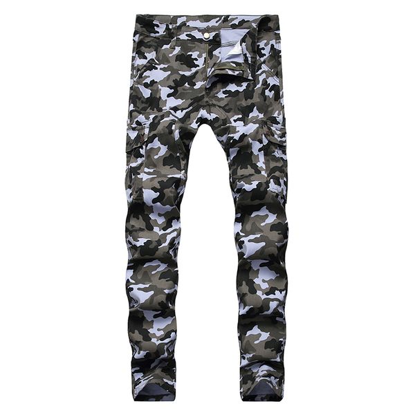 sokotoo men's camouflage printed pockets cargo jeans casual denim pants, Blue
sokotoo men's camouflage printed pockets cargo jeans casual denim pants, Blue