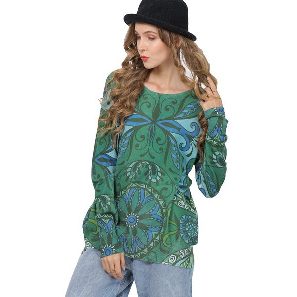 autumn totem green printed loose sweater women 2020 bohemian long sleeve sweater nitted jumper pull femme d6332, White;black
autumn totem green printed loose sweater women 2020 bohemian long sleeve sweater nitted jumper pull femme d6332, White;black