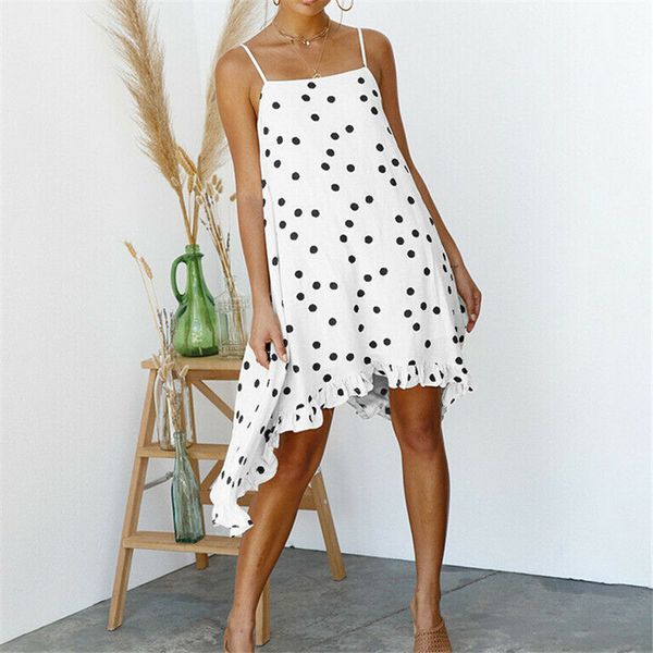 womens boho dress polka dot printed sleeveless suspenders evening party dresses ladies beach holiday club summer sundress, Black;gray
womens boho dress polka dot printed sleeveless suspenders evening party dresses ladies beach holiday club summer sundress, Black;gray