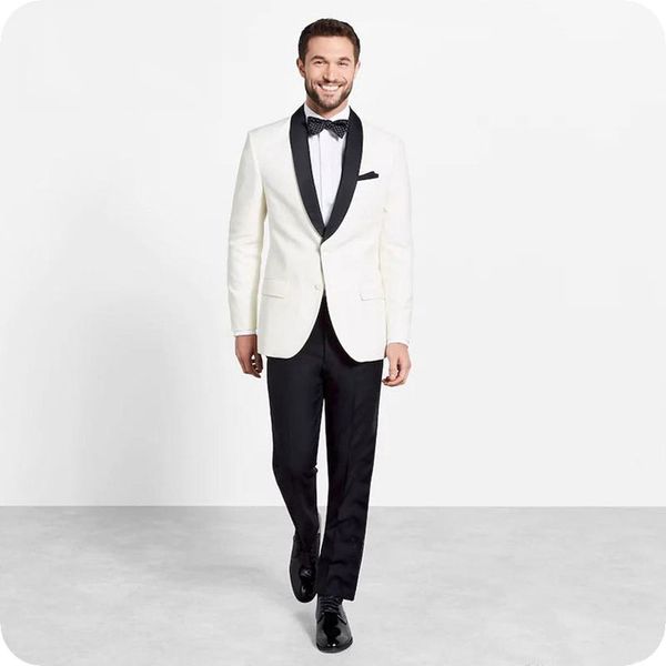 ivory groom tuxedos men suits for wedding black shawl lapel 2pieces classy groomsmen jacket pants skinny terno masculino costume homme party, Black;gray
ivory groom tuxedos men suits for wedding black shawl lapel 2pieces classy groomsmen jacket pants skinny terno masculino costume homme party, Black;gray