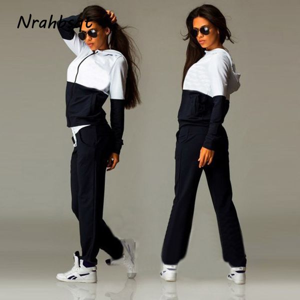 nrahbsqt women sports suit tracksuit 2 piece yoga set women hooded sportswear jogging track suit zipper gym clothing fz073, White;red
nrahbsqt women sports suit tracksuit 2 piece yoga set women hooded sportswear jogging track suit zipper gym clothing fz073, White;red