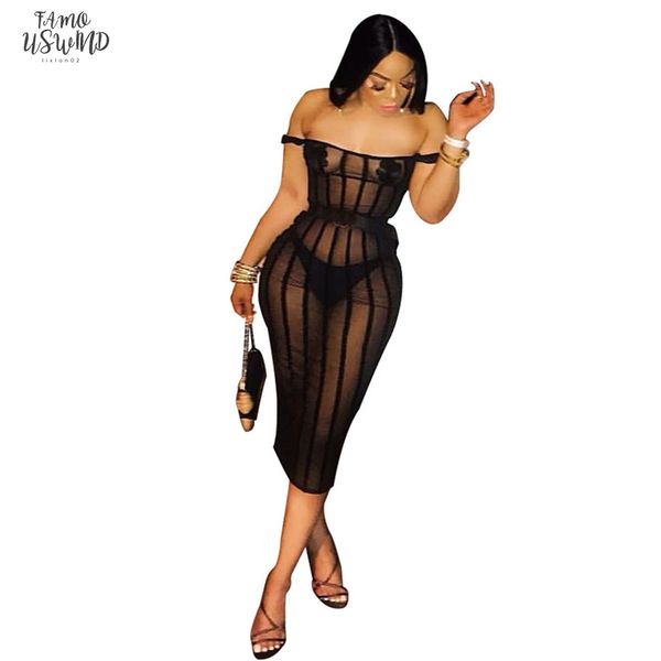 women stripe sheer mesh bodycon club dress with pasties slash neck off shoulder sheath midi party summer dress, Black;gray
women stripe sheer mesh bodycon club dress with pasties slash neck off shoulder sheath midi party summer dress, Black;gray