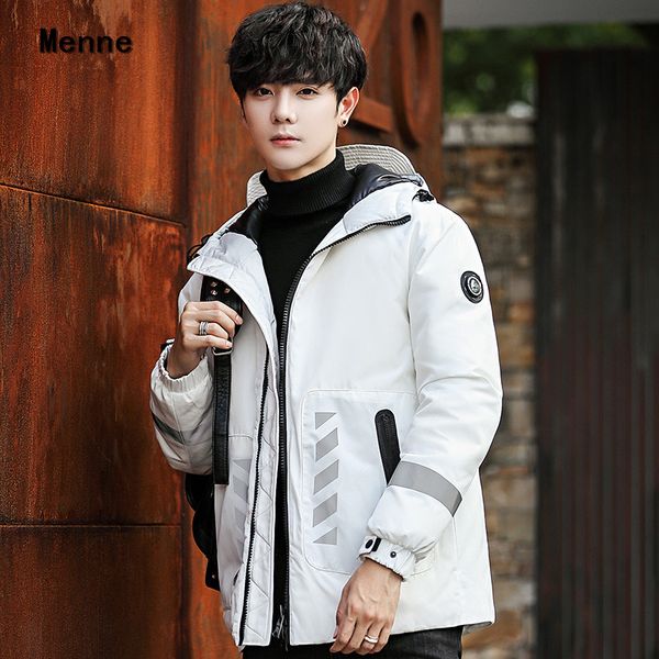 2019 winter new sports down jacket men's long coat, Black
