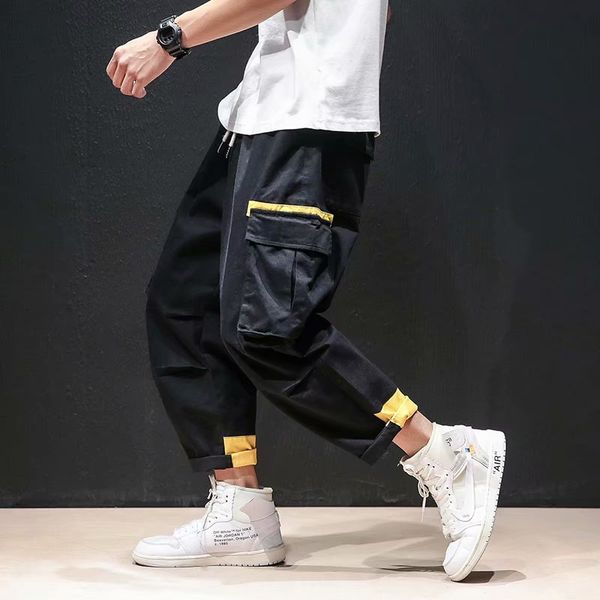workers wear pants men's tide card loose hiphop sports trousers harness leisure ins original style pants male student han versio, Black
workers wear pants men's tide card loose hiphop sports trousers harness leisure ins original style pants male student han versio, Black