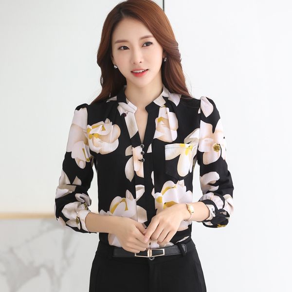 sexylady women casual stand neck long sleeve chiffon floral print blouse shirt 2018 spring and summer new style korean version o, White
sexylady women casual stand neck long sleeve chiffon floral print blouse shirt 2018 spring and summer new style korean version o, White