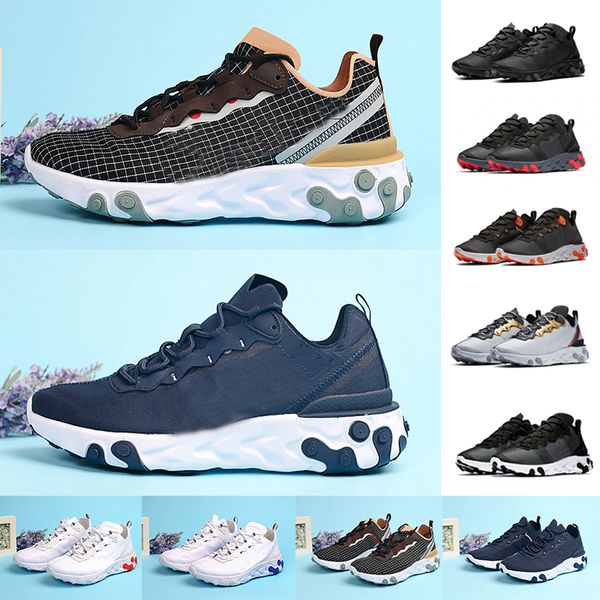 React Element 55 Game Royal Metallic Gold Triple Black Running Shoes 2019 Designer Sneakers For Men Women Sports Trainers Shoes 36-45
React Element 55 Game Royal Metallic Gold Triple Black Running Shoes 2019 Designer Sneakers For Men Women Sports Trainers Shoes 36-45