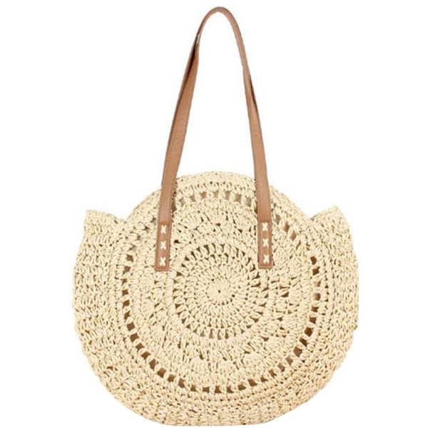 women summer beach shoulder bag casual tote fashion round straw hand woven bags big handbag for outdoor shopping travel tote
women summer beach shoulder bag casual tote fashion round straw hand woven bags big handbag for outdoor shopping travel tote