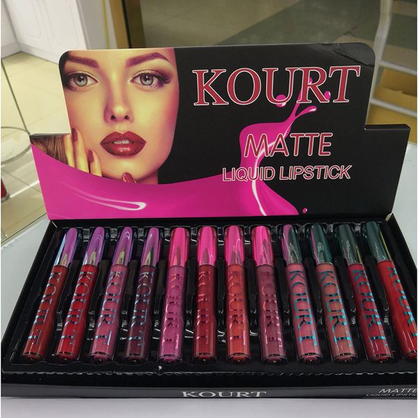 brand kourt cosmetics matte & shimmer lip gloss set 12pcs/12colors/lot waterproof liquid lipstick kit long-lasting lips makeup dhl free
brand kourt cosmetics matte & shimmer lip gloss set 12pcs/12colors/lot waterproof liquid lipstick kit long-lasting lips makeup dhl free