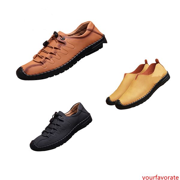 athletic triple black casual shoes leather korean young 2019 new autumn trend low-laces mens shoe soft sneakers mens trainers size 40-45
