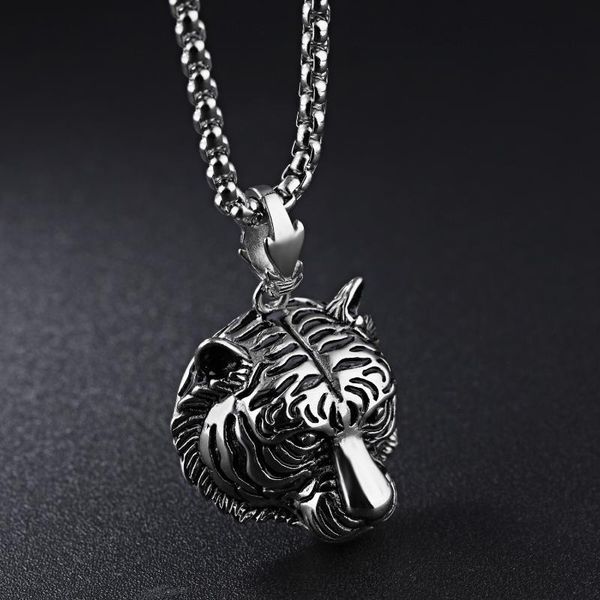 europe and america fashion retro necklace cool tiger head pendant titanium steel cool pendant, Silver
europe and america fashion retro necklace cool tiger head pendant titanium steel cool pendant, Silver