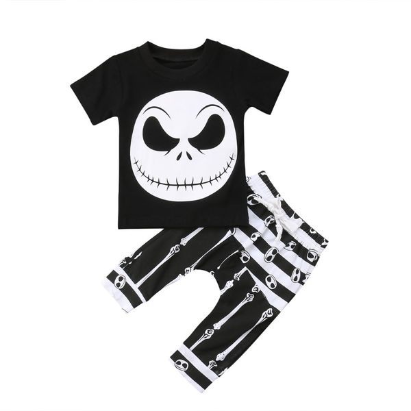 halloween newborn baby boy casual clothes skeleton t shirt tee short sleeve long pants outfit set, White
halloween newborn baby boy casual clothes skeleton t shirt tee short sleeve long pants outfit set, White