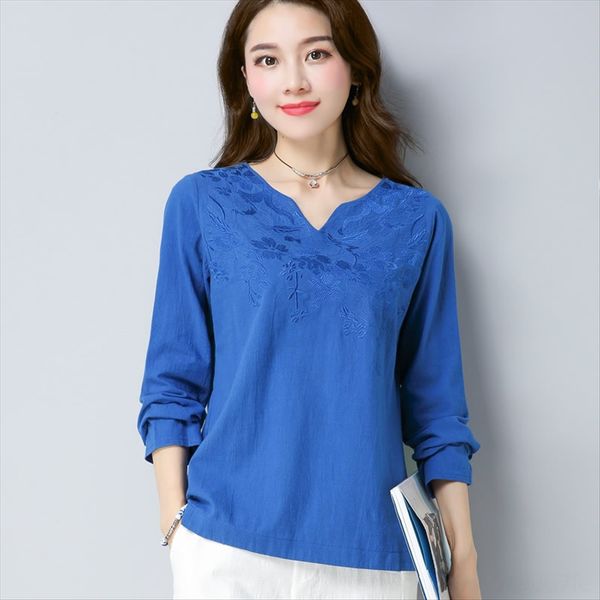 2019 autumn long sleeve women's loose versatile base women's t-shirt jacket cotton t-shirt cotton linen top, White
2019 autumn long sleeve women's loose versatile base women's t-shirt jacket cotton t-shirt cotton linen top, White