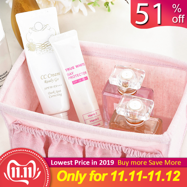 1pc foldable women cosmetic organizer bag make up storage box bathroom deskdressing table cosmetic makeup organizers
1pc foldable women cosmetic organizer bag make up storage box bathroom deskdressing table cosmetic makeup organizers