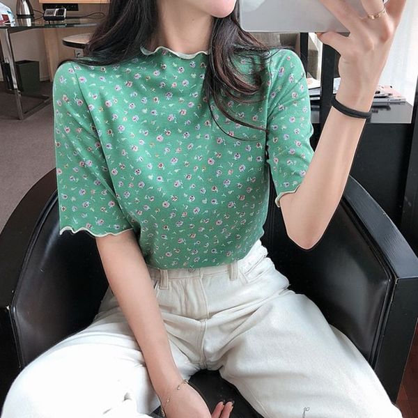 hong kong style women floral retro girl round neck short sleeve apricot xl hot, White
hong kong style women floral retro girl round neck short sleeve apricot xl hot, White