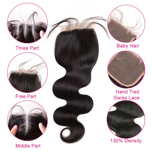 body wave closure human hair lace closure brazilian hair middle/part 4x4 closures pre plucked with baby hair remy beyo, Black
body wave closure human hair lace closure brazilian hair middle/part 4x4 closures pre plucked with baby hair remy beyo, Black