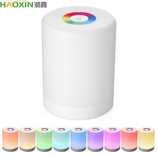 haoxin rechargeable smart led touch control night light induction dimmer intelligent bedside lamp dimmable rgb color change with hook 
haoxin rechargeable smart led touch control night light induction dimmer intelligent bedside lamp dimmable rgb color change with hook