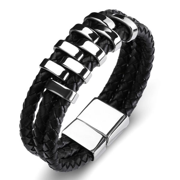boyulige genuine leather bracelet men punk creative vintage woven stainless steel bracelets for male new wristband jewelry gift, Golden;silver
boyulige genuine leather bracelet men punk creative vintage woven stainless steel bracelets for male new wristband jewelry gift, Golden;silver