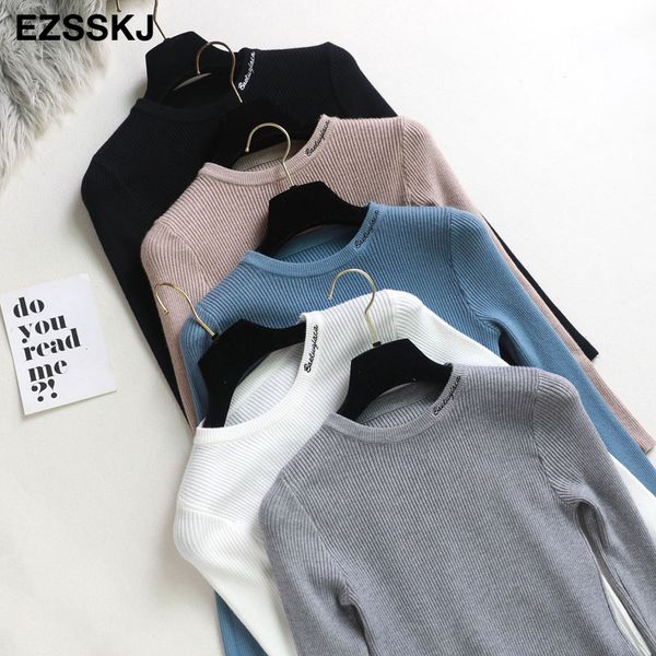 2019 letter embroidery o-neck women sweater pullovers spring autumn basic female sweaters pullover slim casual jumper cheap, White;black
2019 letter embroidery o-neck women sweater pullovers spring autumn basic female sweaters pullover slim casual jumper cheap, White;black