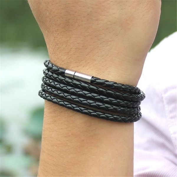 new style 2019 latest popular 5 laps leather bracelet for men charm vintage black bracelet 8 color choose, Golden;silver
new style 2019 latest popular 5 laps leather bracelet for men charm vintage black bracelet 8 color choose, Golden;silver